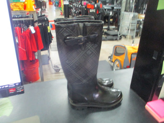 Used Banana Republic Womans Tall  Rain boots Plaid Size 6