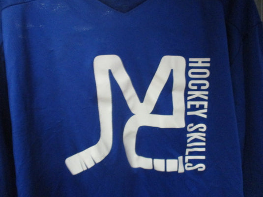Used Alleson JMC Blue Hockey Jersey Size Youth XL
