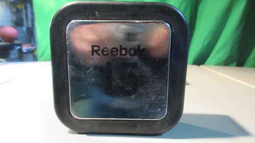 Used Reebok 15lb Dumbbells Vintage Rare Square Weight - Scratches