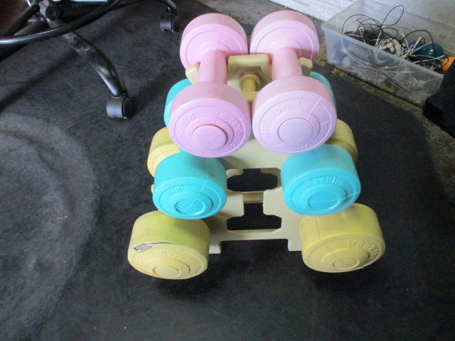 Load image into Gallery viewer, Used Franklin Dumbbell Set 2 (3 LB) 2 (5LB) 2 (10LB)
