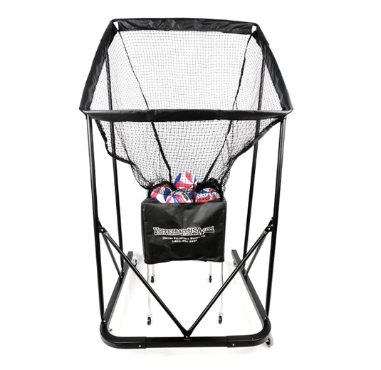 Used Mobile Setting and Passing Volleyball Trainer, Height Adjustable Up To 110"