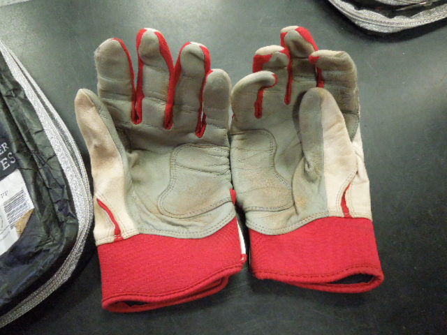 Load image into Gallery viewer, Used Bruce Bolt Chrome Series Short Cuff Batting Gloves
