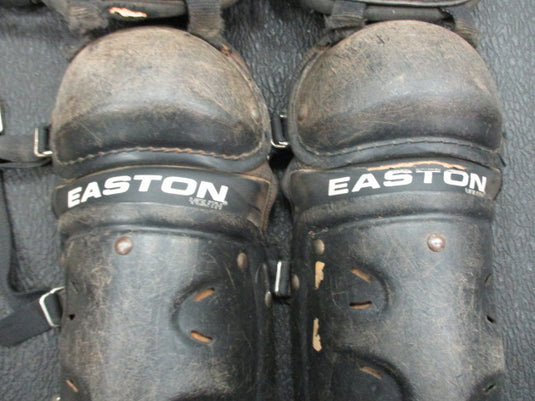 Used Easton Youth Catchers Shin Guards (Cracked)- (Has Wear)