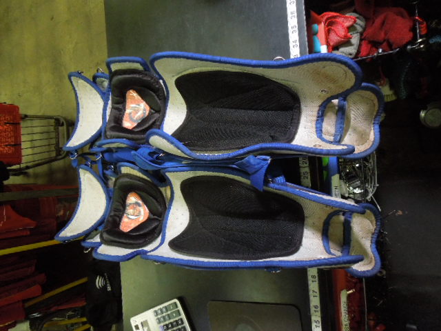 Load image into Gallery viewer, Used All Star LG30WPRO **** Adult Catcher's Shin Guards in Royal Blue
