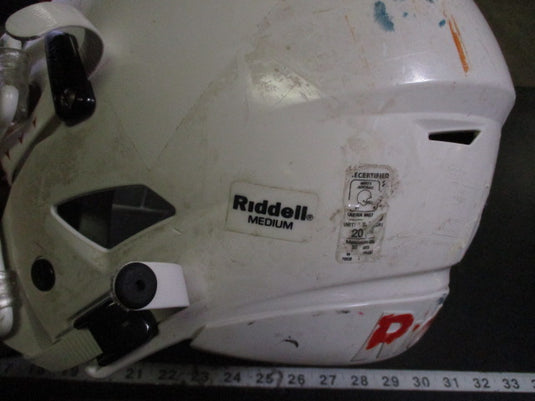 Used Riddell Speedflex White Football Helmet Size Youth Medium