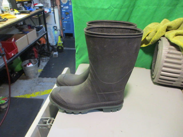 Load image into Gallery viewer, Used Black/Green Size 8 Rain Boots
