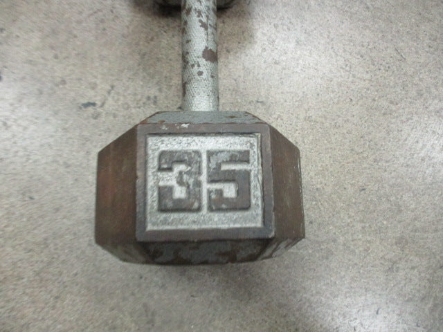 Load image into Gallery viewer, Used 35 LB Cast Iron Dumbbell
