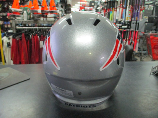 Used New England Patriots Riddell Speed Replica Helmet In Box Small Tear Inside