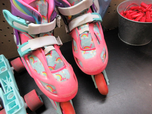 Used Roller Derby Sprinter Roller Skates/ In-line Skates - Size Youth 3-6