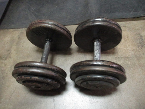 Used 55LB Fixed Dumbbell - Pair