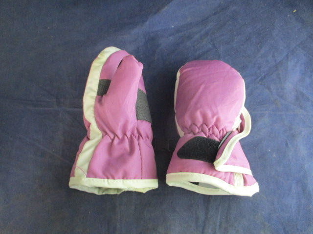 Load image into Gallery viewer, Used Igloos Purple Snow Mittens Toddler Size 2T-4T

