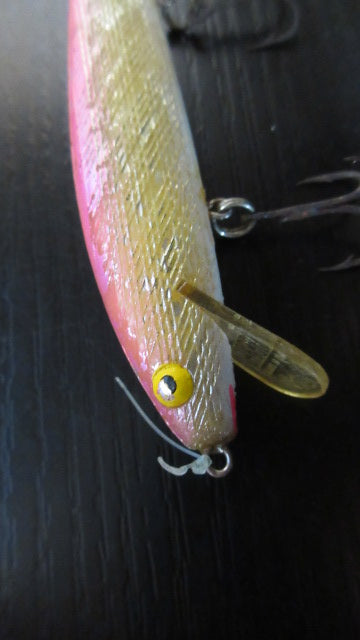 Used Pink & Silver Fishing Lure - snapped on end