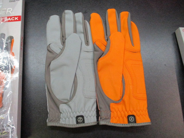 Load image into Gallery viewer, Zero Friction Stryker Golf Glove 2-Pack Men&#39;s Left OSFM - Grey &amp; Orange
