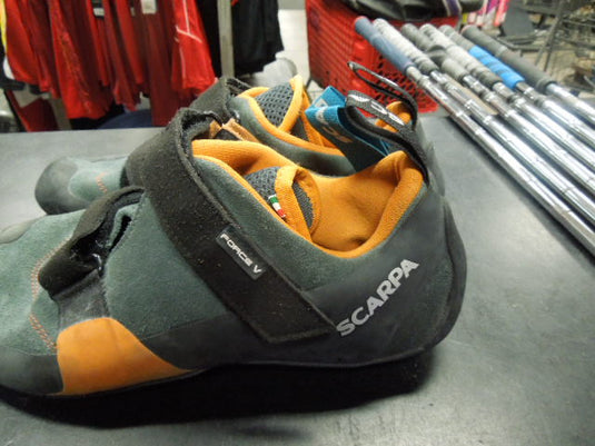 Used Scarpa Force V Climbing Shoes Size 44.5 EU 10.5 US