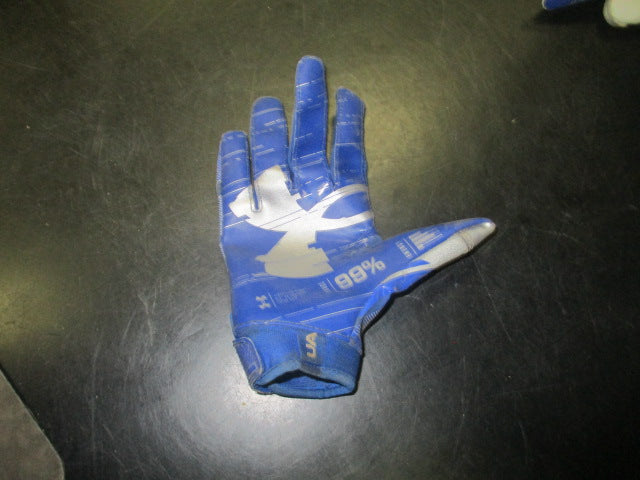 Load image into Gallery viewer, Used Under Armour Right Hand Only Reciver Glove in Blue Youth Medium
