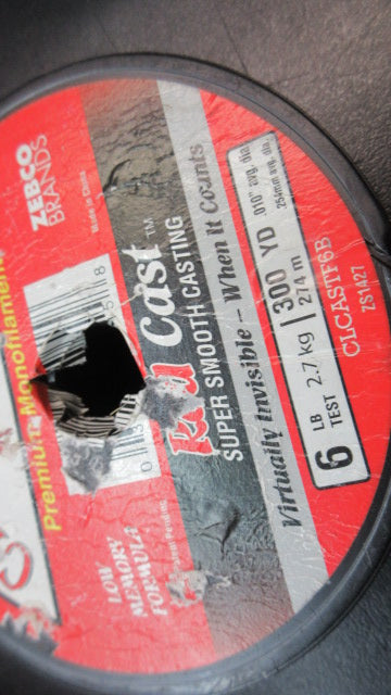 Used Cajun Line Red Cast 6Lb Fishinge Line