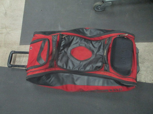 Used Bownet Red/Black Wheeled Baseball Catcher's Equipment Bag