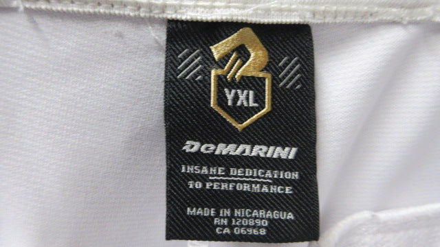 Load image into Gallery viewer, Used Demarini White Baseball Pants W/ Elastic Bottoms Size Youth XL

