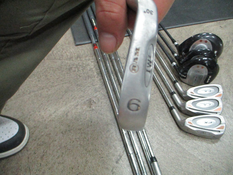 Load image into Gallery viewer, Used Ram FX3 IW2 Iron Set 3-PW, Driver 3 Wood, 5 Wood - RH W/ Bag
