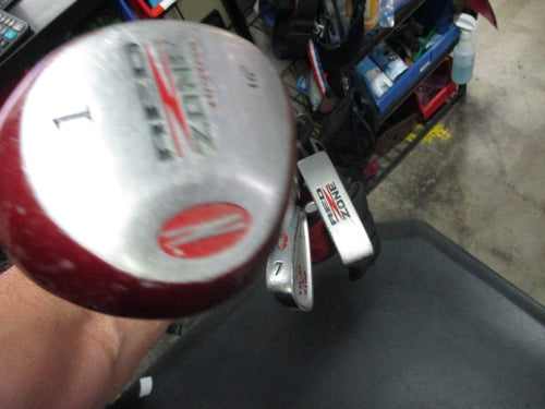 Used Red Zone RH 4 Piece JR GOLF SET Driver-7 Iron-Putter and Bag
