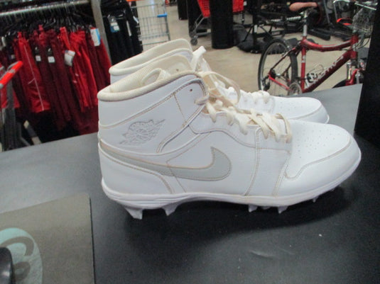 Used Nike Men's Jordan 1 Mid TD White/Grey Fog-White Mid FJ6805-101 Sz 14
