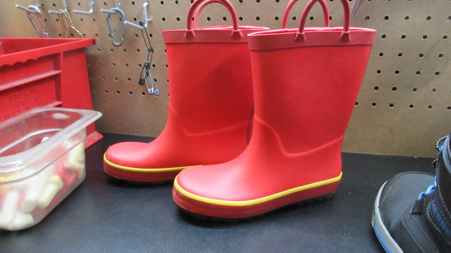 Load image into Gallery viewer, Used Cat&amp;Jack Rain Boots - Youth Size 12 - Red
