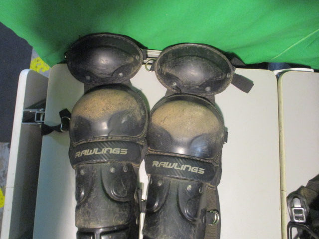 Load image into Gallery viewer, Used Rawlings LGPRDGY-B Youth Catchers Shin Guards
