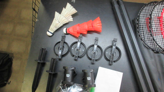 Used Wilson Outdoor Badminton Set - 4 Racquets - 8 Birdies