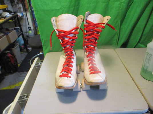 Used Vintage Leather Roller Skates Chicago Size Unknown