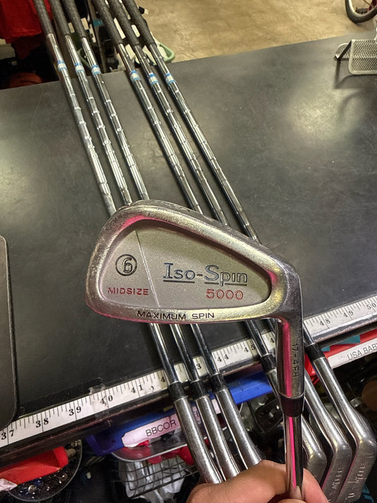 Used Accel Iso Spin 5000 Midsized 7pc Right Hand Iron Set 3-9i no 7 and Pw