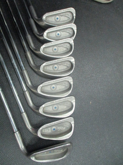 Load image into Gallery viewer, Used Ping Eye 2 Blue Dot Iron Set 3-9 , SW - RH - 8 Piece
