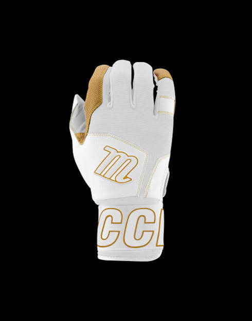 New Marucci Blacksmith V2 Batting Gloves - Adult XL - Wht/Tan