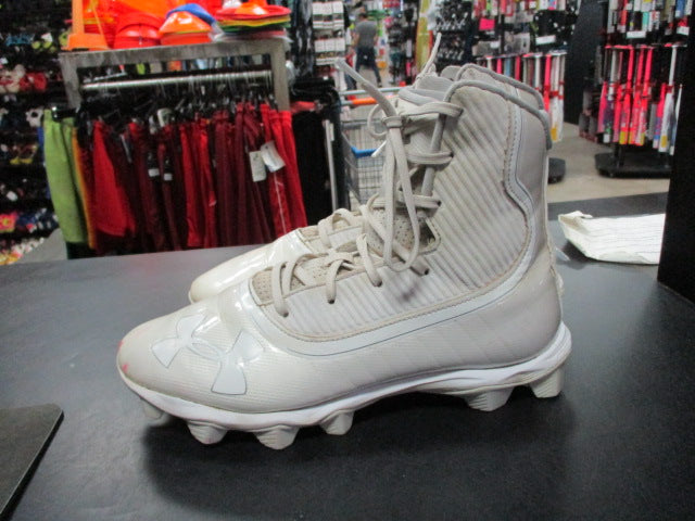Load image into Gallery viewer, Used Under Armour Highlight Size 7 Hightop Football Cleats
