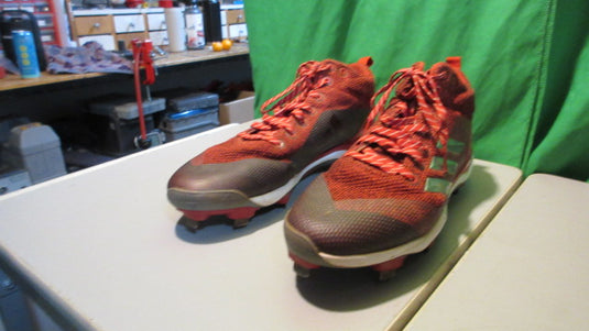 Used Under Armour Black White Metal Baseball Cleat Size 13