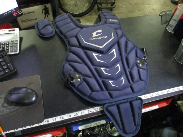 Load image into Gallery viewer, Used Champro Optimus MVP+ NOCSAE Cert Chest Protector Size Intermidiate in Navy
