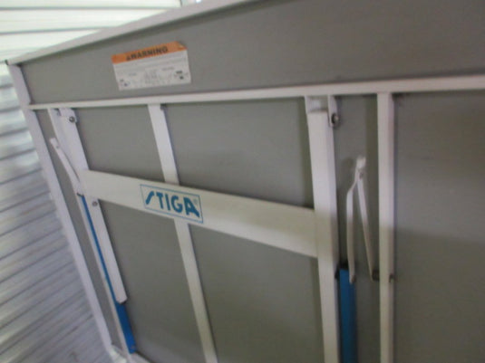 Used Stiga Outdoor Aluninum Ping Pong Table With Net (Net Behind Counter)