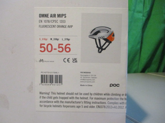 Load image into Gallery viewer, POC Omne Air MIPS Bicycle Helmet Size 50-56cm Fluorescent Orange AVIP
