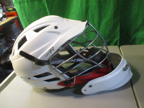 Used Cascade CPXR Adjustable Lacrosse Helmet w/ Goalie Throat Guard