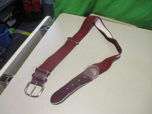 Used Burgundy Adult Baseball Belt