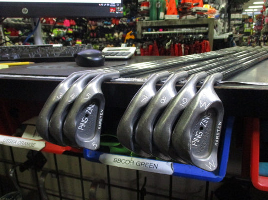Used PING Zing Black Dot Karsten Right Hand 7 pc Iron Set 3-5 7-9i, W