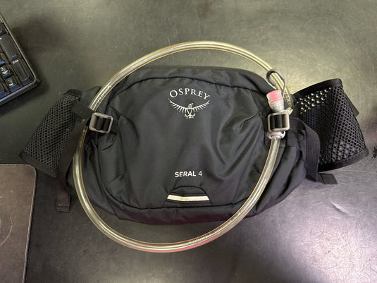 Used OSprey Seral 4 Hydration hip Pack with 1.5L Bladder