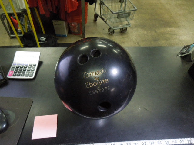 Load image into Gallery viewer, Vintage Ebonite Tornado Classic Black 16 lb Bowling Ball

