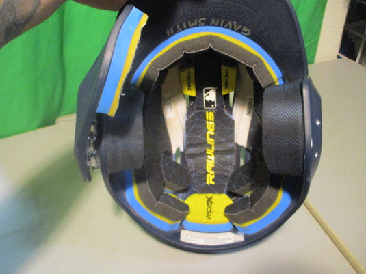 Used Rawlings Wpax Size 6 3/8 - 7 1/8 Batting Helmet W/ Jaw Guard