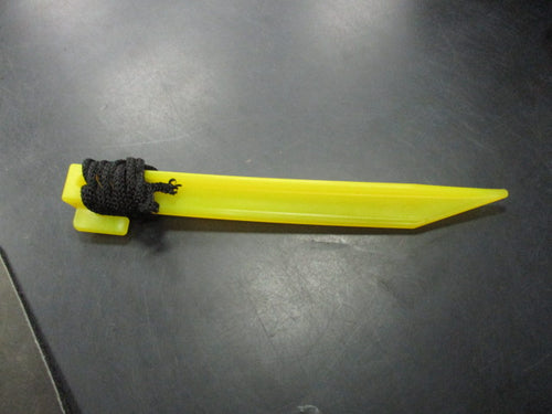 Used Yellow Camping Plastic Tent Stake