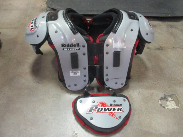 Load image into Gallery viewer, Used Riddell Power JPX Fotball Shoulder Pads w/ Backplate Size Junior Medium
