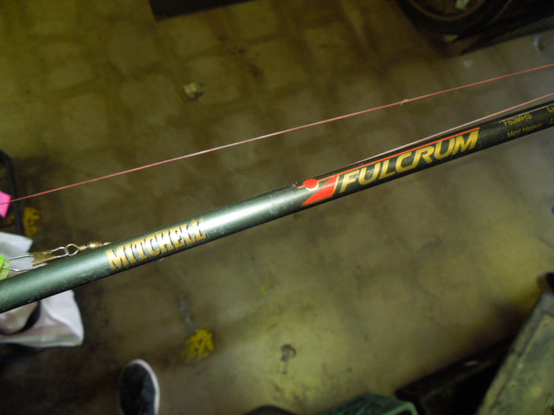Load image into Gallery viewer, Vintage Centaure Pacific Fresh Water Fish Spinning Reel on Mitchell Fulcrum Pole
