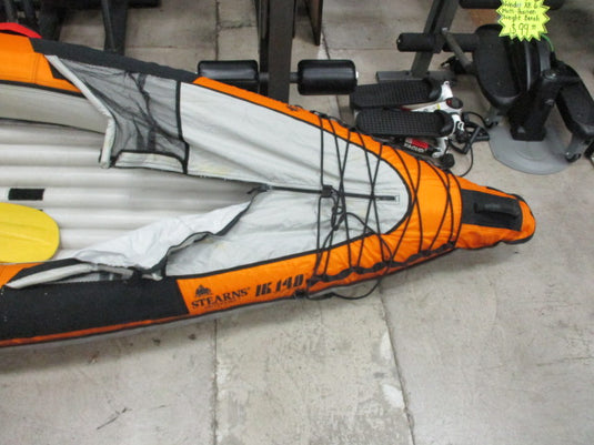 Used Stearns Outdoors IK 140 Inflatable kayak 11 Foot With Paddle