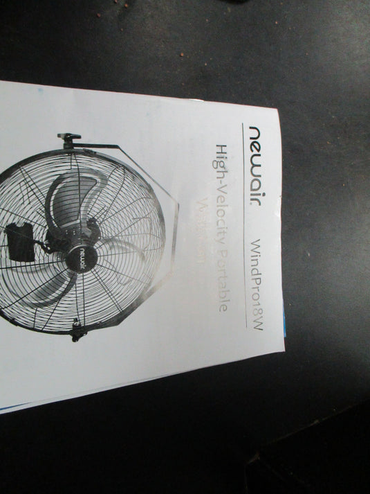 Newair 18" Wall-Mounted Fan W/ Hardwear
