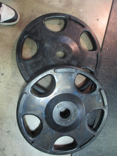 Used Hampton 45LB Olympic Rubber Weight Plate - SET