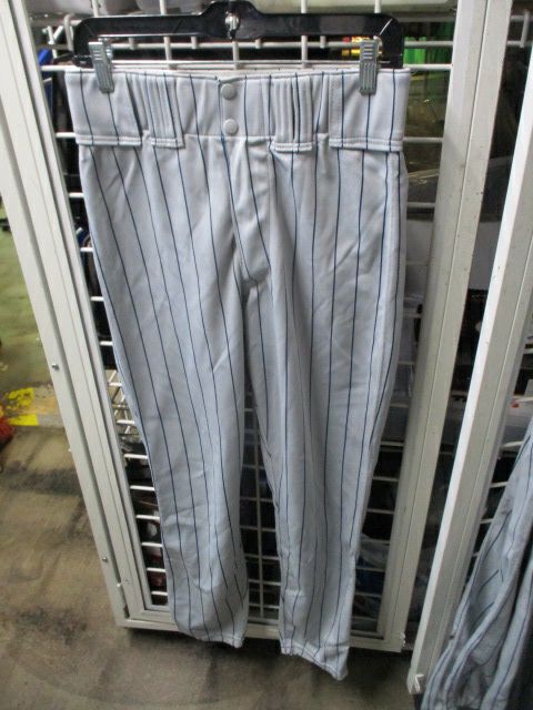 Load image into Gallery viewer, Used Rawlings Blue Striped Grey Elastic Bottom Pants Adult Size 32 - 30

